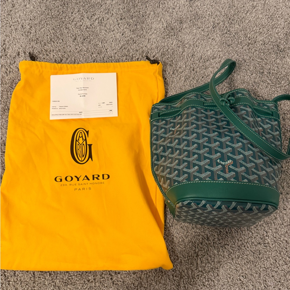 Goyard Petit Flot Bucket Bag Coated Canvas PM